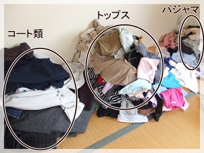 服を分ける