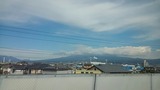 富士山のてっぺんがちょっと見えただけ