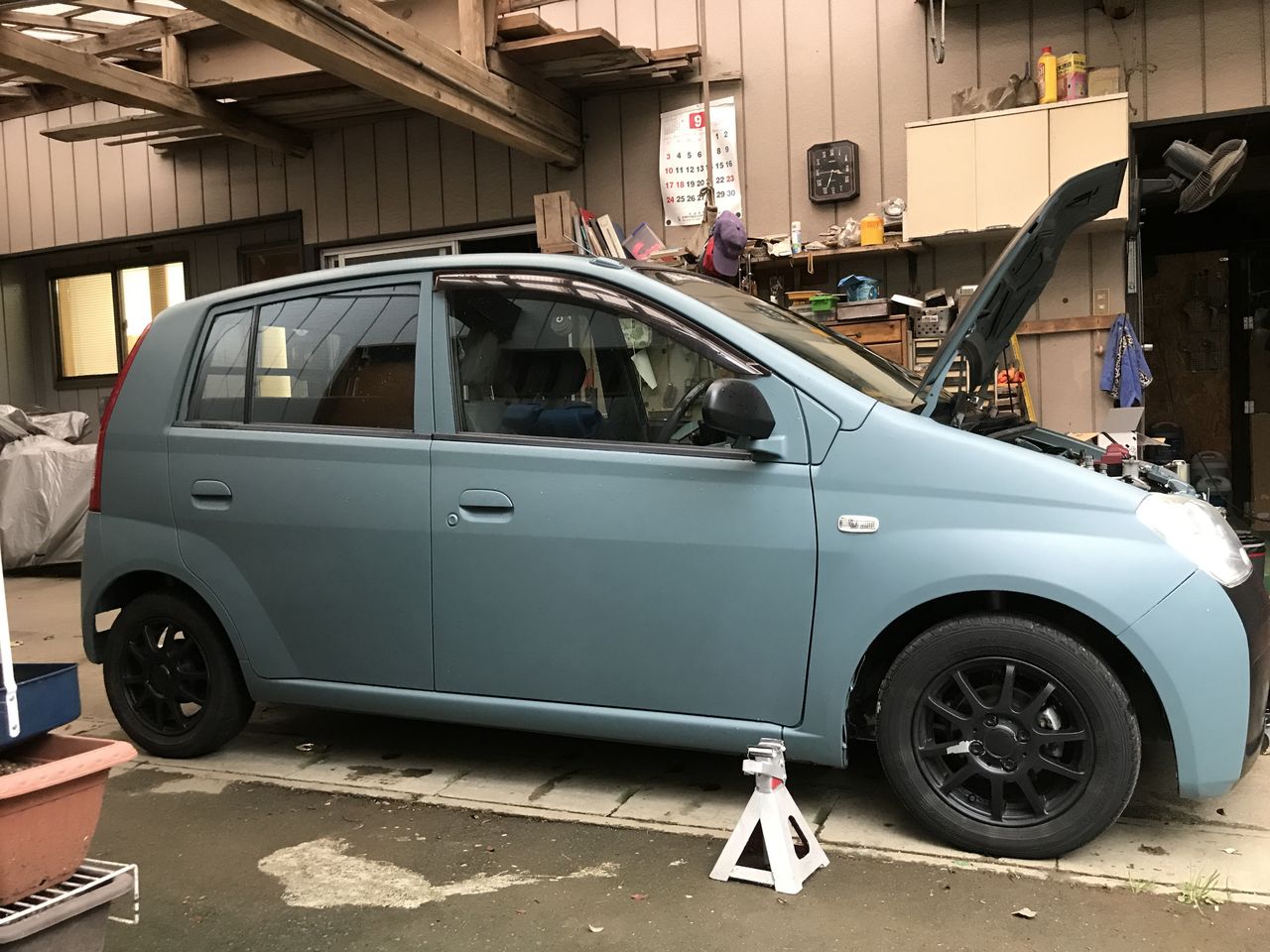 L250S ミラ へRS-Rのアヴィ用ダウンサスを取り付け – コノガレージ