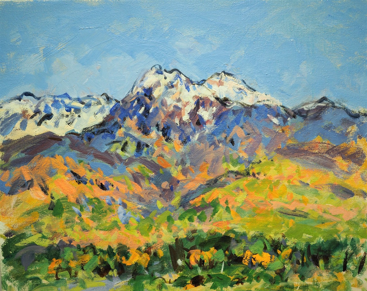 「野辺山高原」F8 絵画 油絵 野辺山高原」F8 絵画 油絵