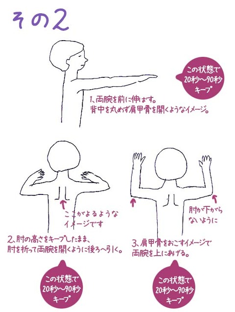 NHK ためしてガッテン 肩こり ほぐし方解 ストレッチ消法 2