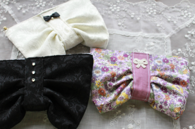 リボンの形のポーチ : ハンドメイドどっとこむ 無料ﾚｼﾋﾟ紹介＊ｵﾘｼﾞﾅﾙ