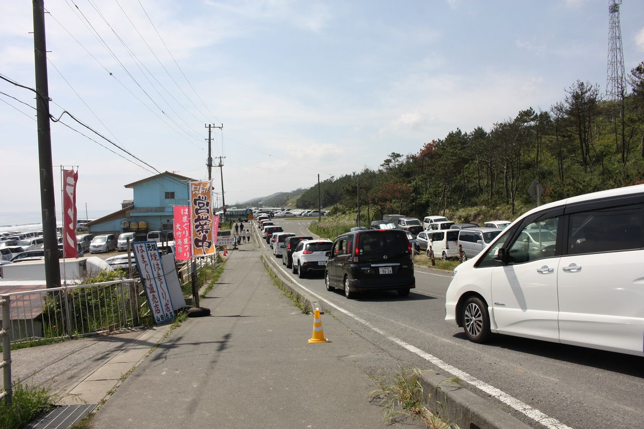 大竹海岸の駐車場