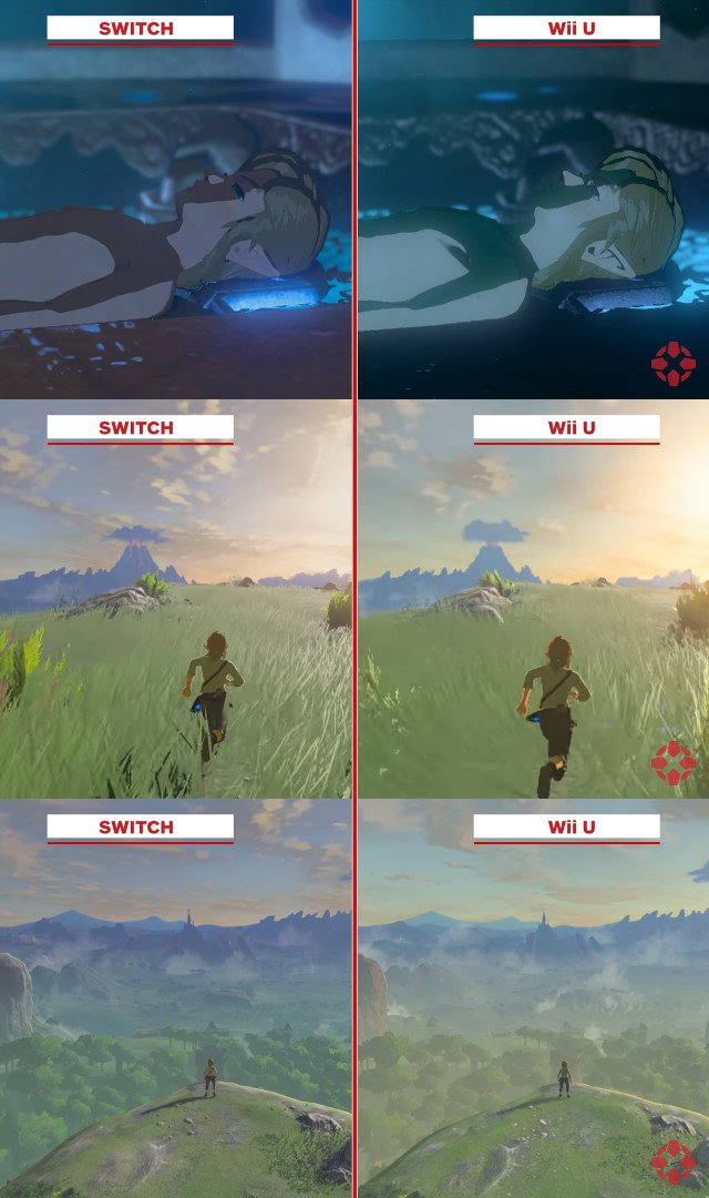 ゼルダの伝説 ブレスオブザワイルド Wiiu版とスイッチ版の比較動画が公開 画面の鮮やかさが圧倒的に違うぞ はちま起稿