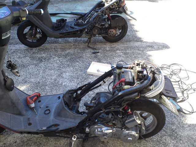 AF18とAF28ZXのエンジンスワップ&フロントフォーク交換 : はーとさんの