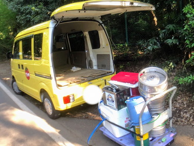 生ビールサーバー配達中