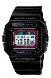 カシオ計算機は2009年4月9日、サーフィンやスケートボード、スノーボードなどのエクストリーム系スポーツに最適な耐衝撃ウオッチ「G-LIDE」シリーズの2009年夏モデル「GLX-5500/GLX-5600A」(計4モデル)を発表した。