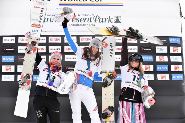 women podium