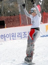 2009年の世界選手権で入賞した家根谷依里さん=韓国・江原