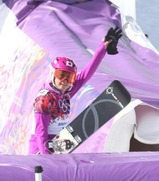 圧巻の滑りで準々決勝進出を決めた竹内智香