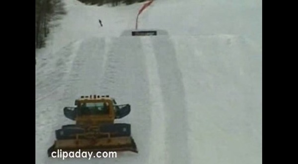 Luckiest Snowboarder Ever
