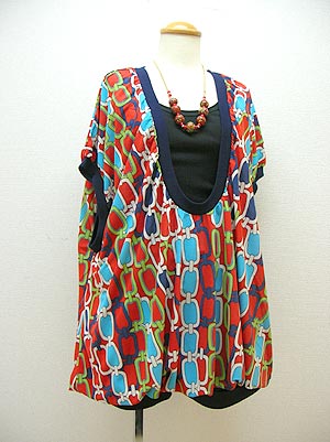 チェーン柄ワンピ