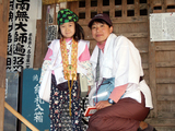 青龍寺 本堂前で出会った津端さん