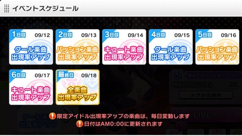 スケジュール
