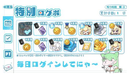カムバック特別ログボ