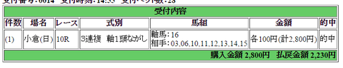 小倉10R