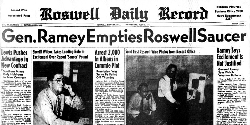 RoswellDailyRecordJuly9_1947