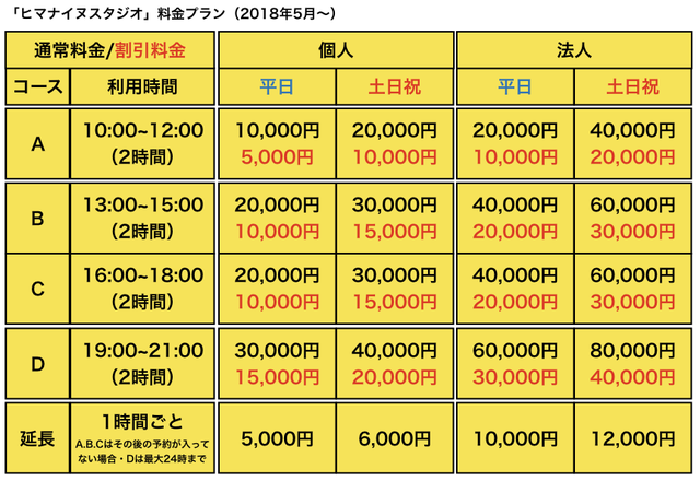 ヒマスタ料金表201805ver