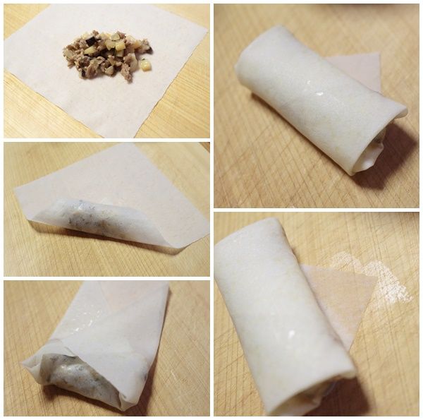 春巻きの巻き方