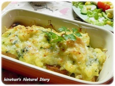 トーストで食べるグラタン