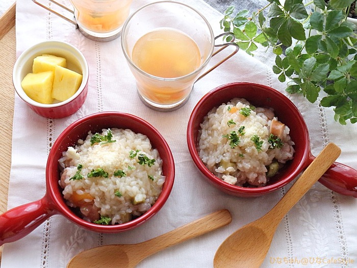 野菜の旨味も一緒に味わうリゾット