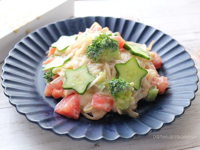 夏野菜のまろやか素麺