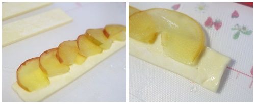 りんごを並べる