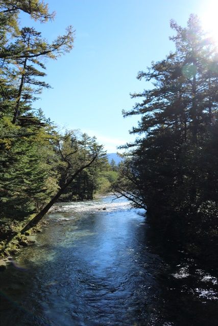 穂高橋から見る桂川