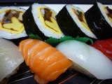 にぎりと上巻きの盛り込み