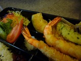 喫茶エリート、今週の弁当「海老と野菜の天ぷら 」
