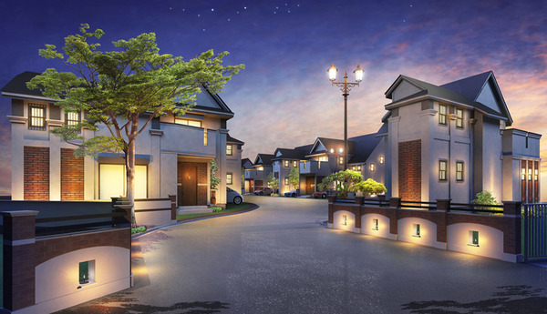 中木田パース_街並み_夕景-2