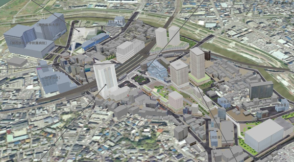 枚方市駅周辺イメージパース