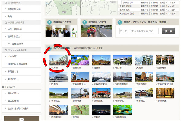 フロンティア不動産販売「各市の地域情報」-1