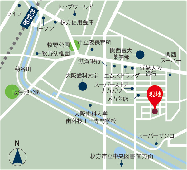 牧野本町地図