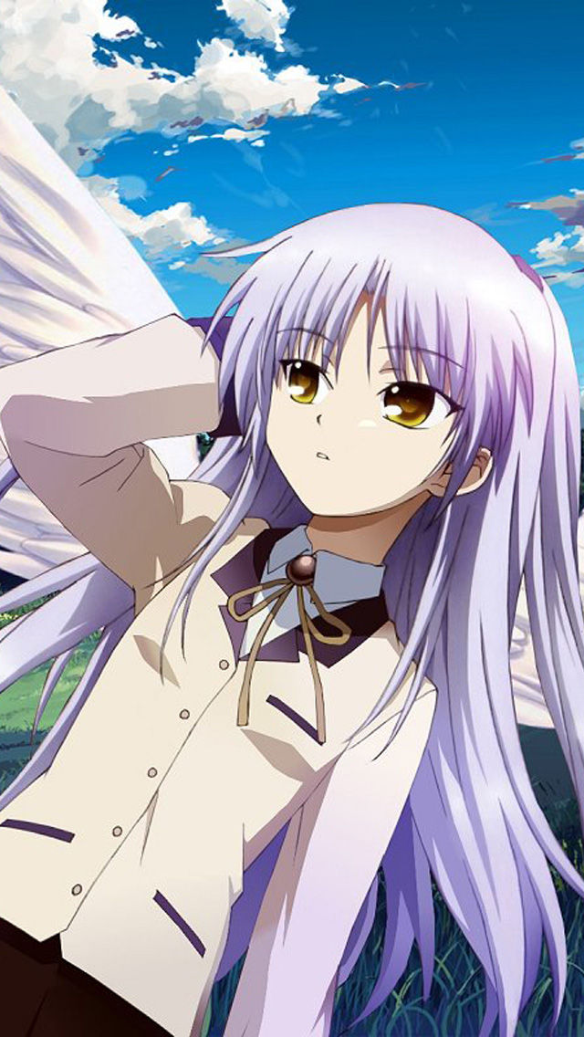 Angel Beats 天使 Iphone5で使える 人気アニメ壁紙まとめ 6 Iphone5で使える 人気アニメ壁紙待ち受け画像まとめ 640 1136 サ Naver まとめ