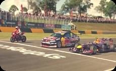 F1バイク対決レース