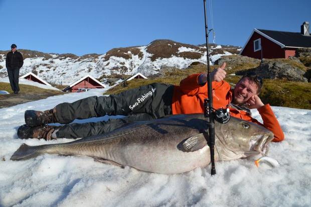 ノルウェーの巨大魚釣れる
