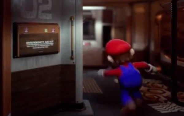 マリオの背景をリアルに