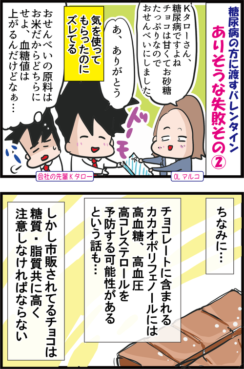 【血糖値】糖尿病(予備軍)の人にはバレンタインに何をあげたらいい…?3