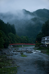夕暮れの香嵐渓