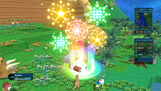 Happy Birthdays ゲーム画面 花火虹
