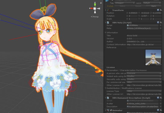 VR向け3Dアバターファイル形式「VRM」