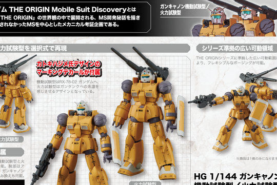 ガンプラ中古品ORIGIN三点セット ガンキャノン機動試験型／火力試験型