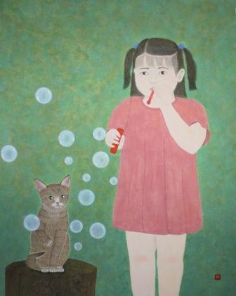 正阿弥幹子_シャボン玉 F30