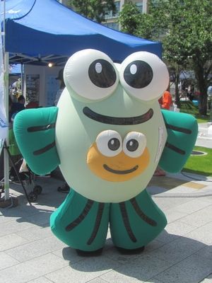なかがわ水遊園のマスコットキャラクター なかっぴー・こなっ 