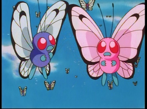 未使用／ポケットモンスター　バタフリー　オス＆メス(ピンク) ペア 未使用／ポケットモンスター バタフリー オス＆メス(ピンク