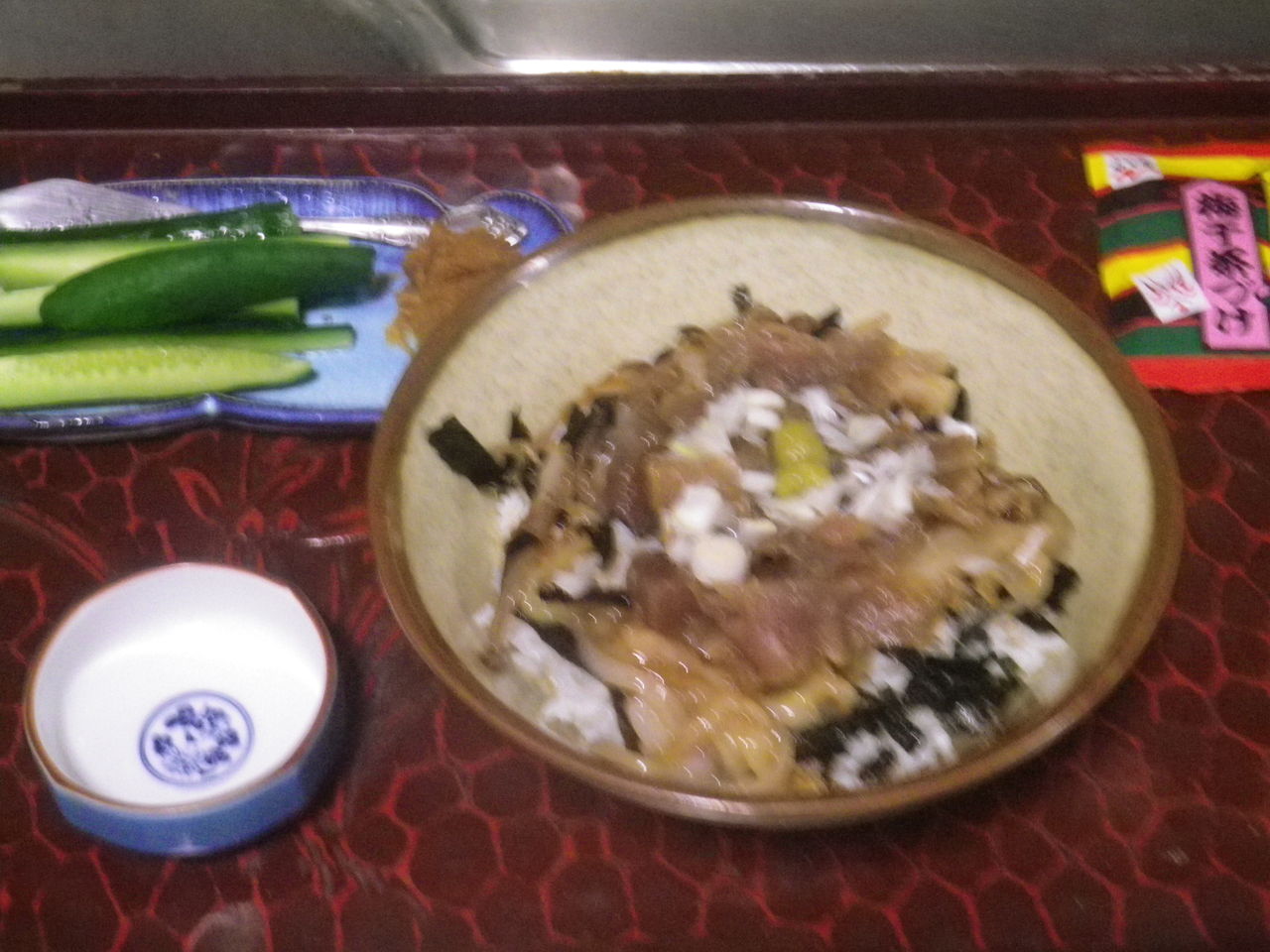 01夕 恥飯 _ いかゲソ&アジたたき茶漬け