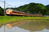 水田と183系_1