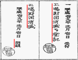 財団消滅(表題部)