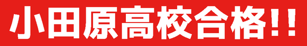 堀口塾 小田原高校合格